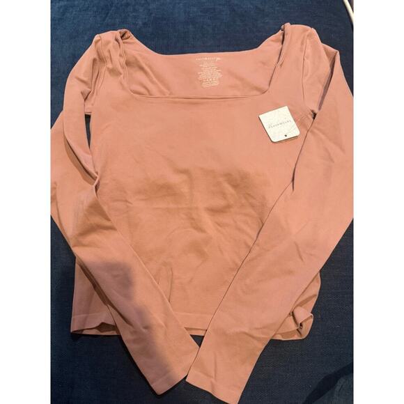 (M/L) $50 Free People Clean Lines Top Withered Rose - Picture 7 of 7